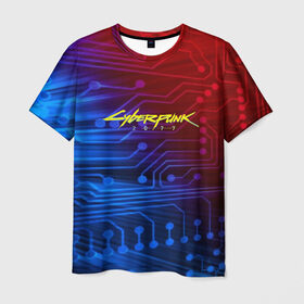 Мужская футболка 3D с принтом Cyberpunk 2077 в Тюмени, 100% полиэфир | прямой крой, круглый вырез горловины, длина до линии бедер | 2077 | cd projekt red | cyberpunk | cyberpunk 2077 | game | арт | будущее | видеоигра | игра | киберпанк 2077 | киборг | киборги