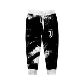 Детские брюки 3D с принтом Juventus Sport в Тюмени, 100% полиэстер | манжеты по низу, эластичный пояс регулируется шнурком, по бокам два кармана без застежек, внутренняя часть кармана из мелкой сетки | 