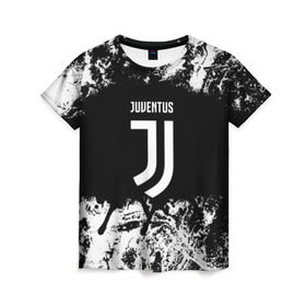 Женская футболка 3D с принтом JUVENTUS в Тюмени, 100% полиэфир ( синтетическое хлопкоподобное полотно) | прямой крой, круглый вырез горловины, длина до линии бедер | italia | juve | juventus | sport | италия | спорт | спортивная форма | футбол | футбольный | чемпионат | ювентус