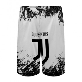 Детские спортивные шорты 3D с принтом Juventus в Тюмени,  100% полиэстер
 | пояс оформлен широкой мягкой резинкой, ткань тянется
 | italia | juve | juventus | sport | италия | спорт | спортивная форма | футбол | футбольный | чемпионат | ювентус