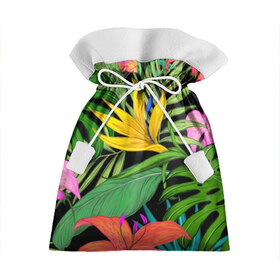 Подарочный 3D мешок с принтом Тропики. в Тюмени, 100% полиэстер | Размер: 29*39 см | Тематика изображения на принте: весна | красочная | природа | растения | тропические | цветы | яркая