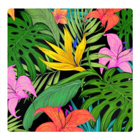 Магнитный плакат 3Х3 с принтом Тропики. в Тюмени, Полимерный материал с магнитным слоем | 9 деталей размером 9*9 см | весна | красочная | природа | растения | тропические | цветы | яркая