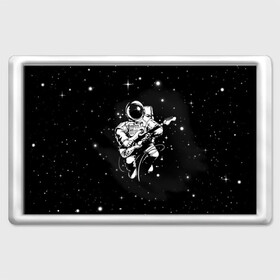 Магнит 45*70 с принтом Cosmorock в Тюмени, Пластик | Размер: 78*52 мм; Размер печати: 70*45 | Тематика изображения на принте: cosmonaut | cosmos | guitar | music | rock | space | spacesuit | star | гитара | звезда | космонавт | космос | музыка | скафандр