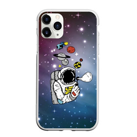 Чехол для iPhone 11 Pro Max матовый с принтом Space в Тюмени, Силикон |  | bubble | cosmonaut | cosmos | planets | saturn | space | spacesuit | stars | звезды | космонавт | космос | мыльный пузырь | планеты | сатурн | скафандр