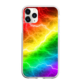 Чехол для iPhone 11 Pro Max матовый с принтом RAINBOW THUNDER в Тюмени, Силикон |  | battle | battle fire | battle thunder | blue | fire | rainbow | red | texture | thunder | битва | битва молний | битва огней | гроза | молнии | радуга | текстура