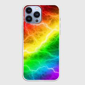 Чехол для iPhone 13 Pro Max с принтом RAINBOW THUNDER | РАДУЖНЫЕ МОЛНИИ в Тюмени,  |  | battle | battle fire | battle thunder | blue | fire | rainbow | red | texture | thunder | битва | битва молний | битва огней | гроза | молнии | радуга | текстура