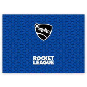 Поздравительная открытка с принтом ROCKET LEAGUE в Тюмени, 100% бумага | плотность бумаги 280 г/м2, матовая, на обратной стороне линовка и место для марки
 | Тематика изображения на принте: league | rocket | rocket league | rocket trade | лига трейд | рокет лиг | рокет лига | рокет лига вещи | рокет лига гараж. | рокет лига д | рокет лиги | рокет трейд