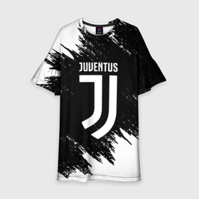 Детское платье 3D с принтом JUVENTUS SPORT в Тюмени, 100% полиэстер | прямой силуэт, чуть расширенный к низу. Круглая горловина, на рукавах — воланы | cr7 | fc | football | football club | juve | juventus | ronaldo | sport | роналдо | спорт | спортивные | униформа | фирменные цвета | фк | футбол | футбольный клуб | ювентус