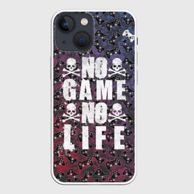 Чехол для iPhone 13 mini с принтом No Game No Life в Тюмени,  |  | anime | cat | cs | dota | game | gamepad | games | go | joy | lineage | master | mmo | nolife | play | pro | ps | rpg | wow | аниме | игра | игры | кот | мастер | ммо | нет жизни | нет игры | рпг | череп