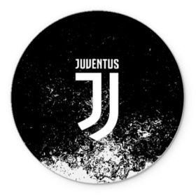 Коврик для мышки круглый с принтом JUVENTUS SPORT в Тюмени, резина и полиэстер | круглая форма, изображение наносится на всю лицевую часть | Тематика изображения на принте: cr7 | fc | football | football club | juve | juventus | ronaldo | sport | роналдо | спорт | спортивные | униформа | фирменные цвета | фк | футбол | футбольный клуб | ювентус