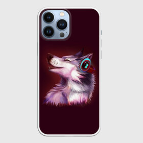 Чехол для iPhone 13 Pro Max с принтом Волк в Тюмени,  |  | Тематика изображения на принте: волк | животные | игры | музыка | наушники | собака | хаски