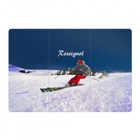 Магнитный плакат 3Х2 с принтом Rossignol в Тюмени, Полимерный материал с магнитным слоем | 6 деталей размером 9*9 см | france | movement | rossignol | snow | speed | вершина | горные лыжи | горы | движение | скорость | снег | франция