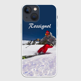 Чехол для iPhone 13 mini с принтом Rossignol в Тюмени,  |  | france | movement | rossignol | snow | speed | вершина | горные лыжи | горы | движение | скорость | снег | франция