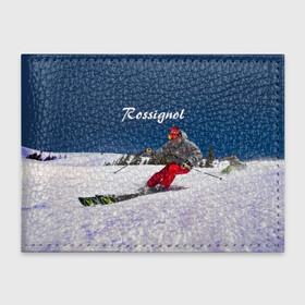 Обложка для студенческого билета с принтом Rossignol в Тюмени, натуральная кожа | Размер: 11*8 см; Печать на всей внешней стороне | france | movement | rossignol | snow | speed | вершина | горные лыжи | горы | движение | скорость | снег | франция