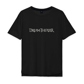 Мужская футболка хлопок Oversize с принтом Dream Theater logo в Тюмени, 100% хлопок | свободный крой, круглый ворот, “спинка” длиннее передней части | Тематика изображения на принте: dream theater | dt | goth | gothic | metal | music | rock | готика | метал | рок | симфони метал