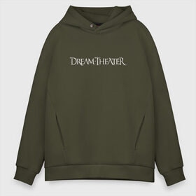 Мужское худи Oversize хлопок с принтом Dream Theater logo в Тюмени, френч-терри — 70% хлопок, 30% полиэстер. Мягкий теплый начес внутри —100% хлопок | боковые карманы, эластичные манжеты и нижняя кромка, капюшон на магнитной кнопке | dream theater | dt | goth | gothic | metal | music | rock | готика | метал | рок | симфони метал