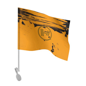 Флаг для автомобиля с принтом TWENTY ONE PILOTS в Тюмени, 100% полиэстер | Размер: 30*21 см | 21 pilots | josh dun | music | rock | twenty one pilots | tyler joseph | джош дан | музыка | рок | тайлер джозеф