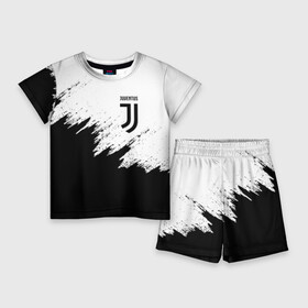 Детский костюм с шортами 3D с принтом JUVENTUS SPORT в Тюмени,  |  | black and white | cr7 | fc | football | football club | juve | juventus | ronaldo | sport | роналдо | спорт | спортивные | униформа | фирменные цвета | фк | футбол | футбольный клуб | черно белый | ювентус