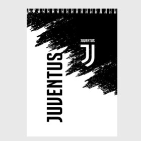 Скетчбук с принтом JUVENTUS SPORT в Тюмени, 100% бумага
 | 48 листов, плотность листов — 100 г/м2, плотность картонной обложки — 250 г/м2. Листы скреплены сверху удобной пружинной спиралью | black and white | cr7 | fc | football | football club | juve | juventus | ronaldo | sport | роналдо | спорт | спортивные | униформа | фирменные цвета | фк | футбол | футбольный клуб | черно белый | ювентус