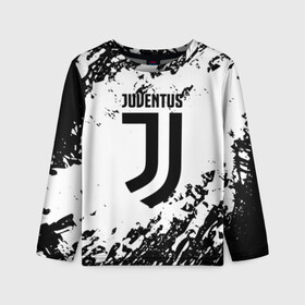 Детский лонгслив 3D с принтом JUVENTUS в Тюмени, 100% полиэстер | длинные рукава, круглый вырез горловины, полуприлегающий силуэт
 | cr7 | fc | football | football club | juve | juventus | ronaldo | sport | роналдо | спорт | спортивные | униформа | фирменные цвета | фк | футбол | футбольный клуб | ювентус