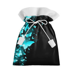 Подарочный 3D мешок с принтом НЕОНОВЫЕ БАБОЧКИ в Тюмени, 100% полиэстер | Размер: 29*39 см | Тематика изображения на принте: butterflies | texture | бабочки | мода | текстуры | эффект бабочки