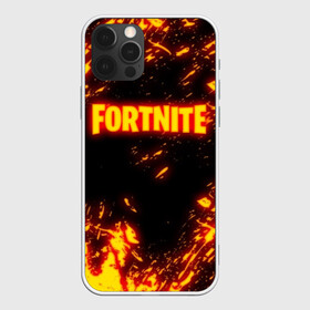 Чехол для iPhone 12 Pro с принтом FORTNITE FIRE STORM в Тюмени, силикон | область печати: задняя сторона чехла, без боковых панелей | 2019 | armor | armour | cybersport | esport | fire | flame | fortnite | game | llama | logo | броня | игра | киберспорт | лама | огонь | фиолетовый | фирменные цвета | фортнайт