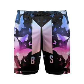 Мужские шорты 3D спортивные с принтом BTS BUTTERFLIES в Тюмени,  |  | bangtan boys | bt21 | bts | bts army | bts stickers | butterflies | j hope | jimin | jin | jungkook | k pop | rap monster | rapmon | suga | v | бабочки | бтс | корея | стикеры bts