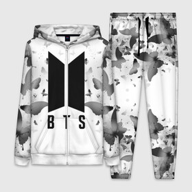 Женский костюм 3D с принтом BTS BUTTERFLIES в Тюмени,  |  | bangtan boys | bt21 | bts | bts army | bts stickers | butterflies | j hope | jimin | jin | jungkook | k pop | rap monster | rapmon | suga | v | бабочки | бтс | корея | стикеры bts