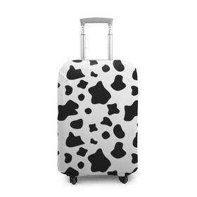 Чехол для чемодана 3D с принтом Корова в Тюмени, 86% полиэфир, 14% спандекс | двустороннее нанесение принта, прорези для ручек и колес | animal | black white | cow | pattern | животное | кавай | корова | паттерн | пятна | черно белое