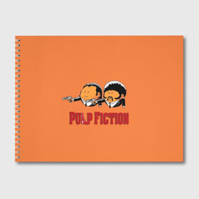 Альбом для рисования с принтом Pulp Fiction - Art 2 в Тюмени, 100% бумага
 | матовая бумага, плотность 200 мг. | art | film | movie | pulp fiction | tarantino | кино | криминальное чтиво | приколы | тарантино | фильмы