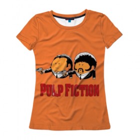 Женская футболка 3D с принтом Pulp Fiction - Art 2 в Тюмени, 100% полиэфир ( синтетическое хлопкоподобное полотно) | прямой крой, круглый вырез горловины, длина до линии бедер | art | film | movie | pulp fiction | tarantino | кино | криминальное чтиво | приколы | тарантино | фильмы