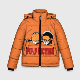 Зимняя куртка для мальчиков 3D с принтом Pulp Fiction - Art 2 в Тюмени, ткань верха — 100% полиэстер; подклад — 100% полиэстер, утеплитель — 100% полиэстер | длина ниже бедра, удлиненная спинка, воротник стойка и отстегивающийся капюшон. Есть боковые карманы с листочкой на кнопках, утяжки по низу изделия и внутренний карман на молнии. 

Предусмотрены светоотражающий принт на спинке, радужный светоотражающий элемент на пуллере молнии и на резинке для утяжки | art | film | movie | pulp fiction | tarantino | кино | криминальное чтиво | приколы | тарантино | фильмы