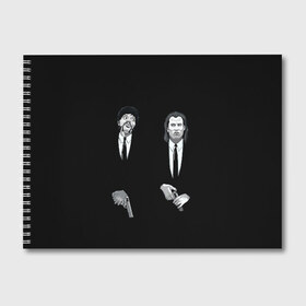 Альбом для рисования с принтом Pulp Fiction - Art 3 в Тюмени, 100% бумага
 | матовая бумага, плотность 200 мг. | art | film | movie | pulp fiction | tarantino | кино | криминальное чтиво | приколы | тарантино | фильмы