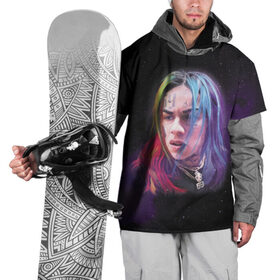 Накидка на куртку 3D с принтом Rap в Тюмени, 100% полиэстер |  | Тематика изображения на принте: 6ix9ine | bebe | daniel hernandez | rap | stoopid | tekashi | рэп | сикснайн | текаши