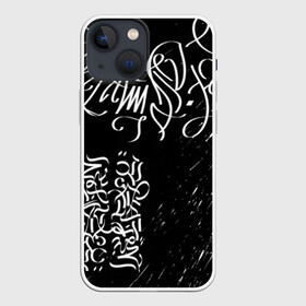 Чехол для iPhone 13 mini с принтом Новая визуальная культура в Тюмени,  |  | Тематика изображения на принте: беспорядок | брызки | глаза | грязь | каллиграфия | картина | кисть | краска | надпись | новая | новое | перо | покрас | холст