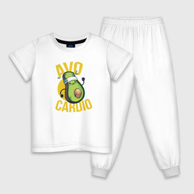 Детская пижама хлопок с принтом Авокардио в Тюмени, 100% хлопок |  брюки и футболка прямого кроя, без карманов, на брюках мягкая резинка на поясе и по низу штанин
 | авокадо | авокардио | атлетика | бег | бегун | игра слов | кардио | надписи | надпись | фитнес