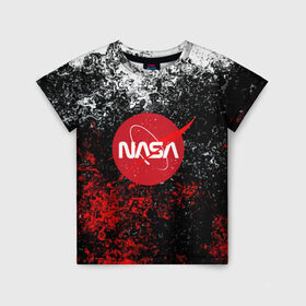 Детская футболка 3D с принтом NASA в Тюмени, 100% гипоаллергенный полиэфир | прямой крой, круглый вырез горловины, длина до линии бедер, чуть спущенное плечо, ткань немного тянется | Тематика изображения на принте: galaxy | nasa | nebula | space | star | абстракция | вселенная | галактика | звезда | звезды | космический | наса | планеты