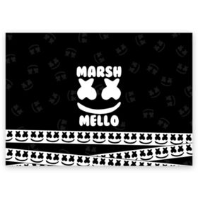 Поздравительная открытка с принтом Marshmello 6 в Тюмени, 100% бумага | плотность бумаги 280 г/м2, матовая, на обратной стороне линовка и место для марки
 | dj | fortnite | marshmello | music | дж | зефир | маршмелоу | музыка | форнайт | фортнайт