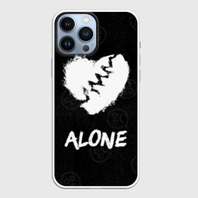 Чехол для iPhone 13 Pro Max с принтом Alone в Тюмени,  |  | Тематика изображения на принте: alone | baby | bad | broken | cry | lil | lil peep | peep | rap | rose | sad | tentacion | xxxtentacion | лил | лил пип | пип | реп | роза | сердце | тентасион