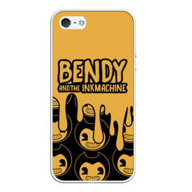 Чехол для iPhone 5/5S матовый с принтом Bendy And The Ink Machine (36) в Тюмени, Силикон | Область печати: задняя сторона чехла, без боковых панелей | bendy | bendy and the ink machine | devil | game | horror | ink | mask | бенди | бенди и чернильная машина | краска | чернила