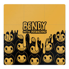 Магнитный плакат 3Х3 с принтом Bendy And The Ink Machine (36) в Тюмени, Полимерный материал с магнитным слоем | 9 деталей размером 9*9 см | bendy | bendy and the ink machine | devil | game | horror | ink | mask | бенди | бенди и чернильная машина | краска | чернила