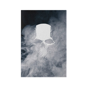 Обложка для паспорта матовая кожа с принтом  GHOST RECON  в Тюмени, натуральная матовая кожа | размер 19,3 х 13,7 см; прозрачные пластиковые крепления | breakpoint | ghost recon | ghost recon breakpoint | logo | mask | skell technology | tom clancys | tom clancys ghost recon breakpoint | wildlands | лого | маска