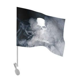 Флаг для автомобиля с принтом GHOST RECON в Тюмени, 100% полиэстер | Размер: 30*21 см | bones | breakpoint | ghost | ghost recon | ghost recon breakpoint | logo | mask | skell technology | skull | tom clancys | tom clancys ghost recon breakpoint | wildlands | лого | маска | призрак | череп