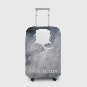 Чехол для чемодана 3D с принтом GHOST RECON в Тюмени, 86% полиэфир, 14% спандекс | двустороннее нанесение принта, прорези для ручек и колес | bones | breakpoint | ghost | ghost recon | ghost recon breakpoint | logo | mask | skell technology | skull | tom clancys | tom clancys ghost recon breakpoint | wildlands | лого | маска | призрак | череп
