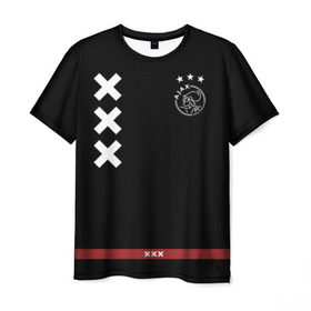 Мужская футболка 3D с принтом Ajax Amsterdam в Тюмени, 100% полиэфир | прямой крой, круглый вырез горловины, длина до линии бедер | Тематика изображения на принте: ajax | амстердам | аякс | футбол