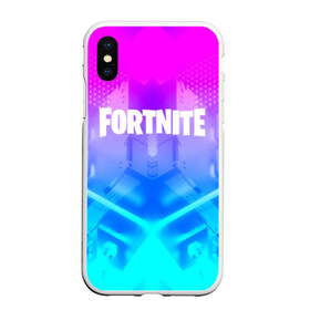 Чехол для iPhone XS Max матовый с принтом FORTNITE в Тюмени, Силикон | Область печати: задняя сторона чехла, без боковых панелей | 2019 | armor | armour | cybersport | esport | fortnite | game | logo | season 9 | броня | игра | киберспорт | сезон 9 | фиолетовый | фортнайт