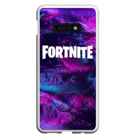 Чехол для Samsung S10E с принтом FORTNITE NEON в Тюмени, Силикон | Область печати: задняя сторона чехла, без боковых панелей | 2019 | armor | armour | cybersport | esport | fortnite | game | logo | neon | season 9 | броня | игра | киберспорт | неон | сезон 9 | фиолетовый | фортнайт