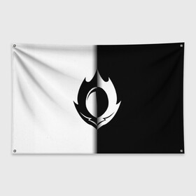 Флаг-баннер с принтом GODE GEASS в Тюмени, 100% полиэстер | размер 67 х 109 см, плотность ткани — 95 г/м2; по краям флага есть четыре люверса для крепления | аниме | знак гиаса | код гиас | силуэт | эмблема