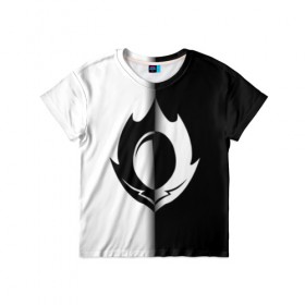 Детская футболка 3D с принтом Code Geass ( Black-White). в Тюмени, 100% гипоаллергенный полиэфир | прямой крой, круглый вырез горловины, длина до линии бедер, чуть спущенное плечо, ткань немного тянется | аниме | знак гиаса | код гиас | силуэт | эмблема