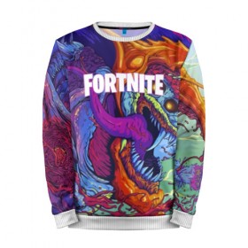 Мужской свитшот 3D с принтом FORTNITE HYPERBEAST в Тюмени, 100% полиэстер с мягким внутренним слоем | круглый вырез горловины, мягкая резинка на манжетах и поясе, свободная посадка по фигуре | 2019 | armor | armour | cybersport | esport | fortnite | game | hyperbeast | logo | monster | season 9 | skin | броня | игра | киберспорт | сезон 9 | фиолетовый | фортнайт